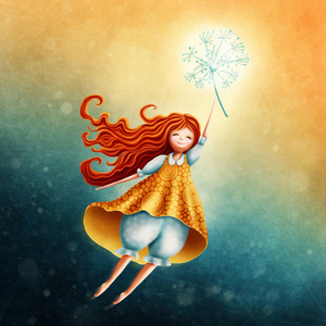 天空的仙女图片