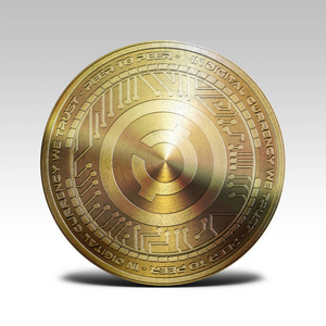 金 creativecoin 硬币上白色背景 3d 渲染孤立