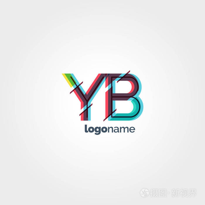 yb连接字母徽标