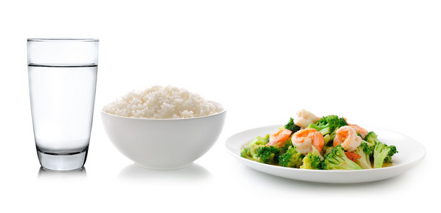水稻白碗美味的食物泰国风格