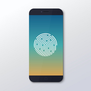 智能手机与指纹图片