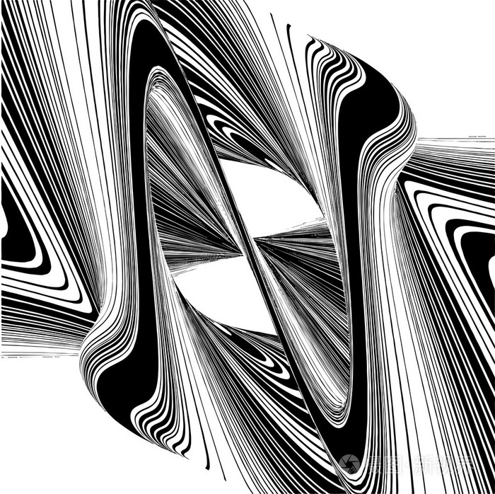 几何扭曲的波形状向量中的字母 n