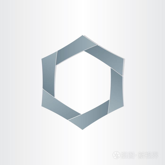 抽象的六角形状背景符号