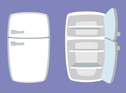 开冰箱的卡通图片-开冰箱的卡通素材-开冰箱的卡通插画-摄图新视界