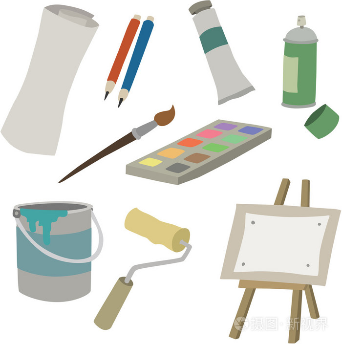 矢量图的各种美术用品