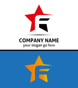 按字母顺序排列的 logo 的设计理念.字母 f照片