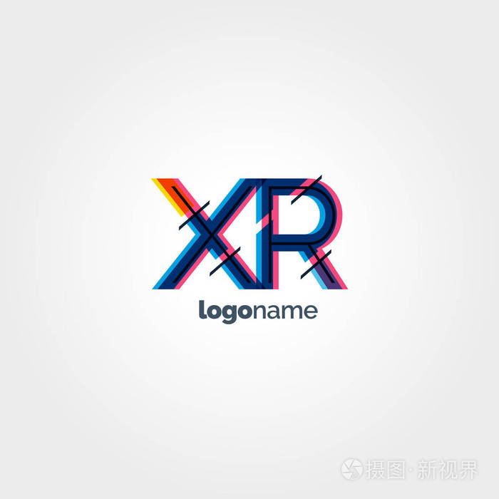 xr连接字母徽标