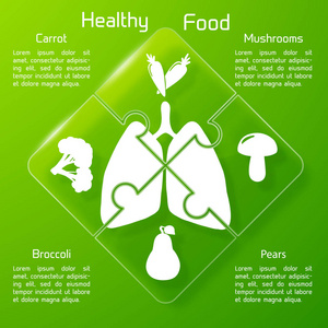 健康食品拼图概念