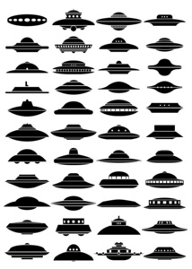 入侵火星人老式ufo飞碟形状的轮廓照片