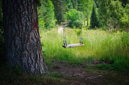 秋千儿童图片-秋千儿童素材-秋千儿童插画-摄图新视界