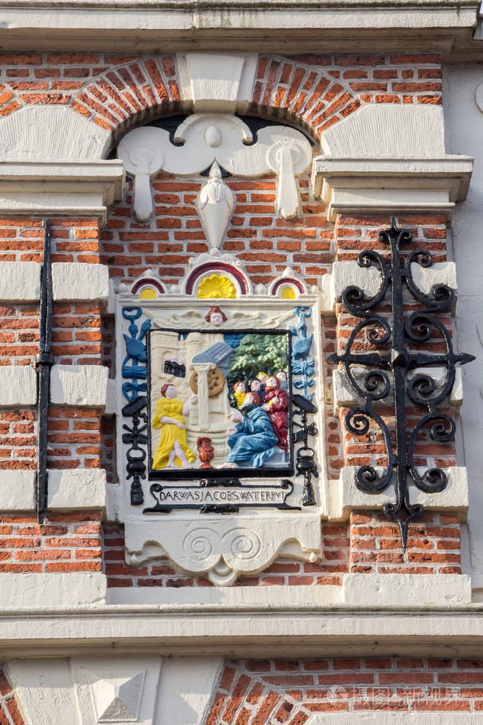 在文艺复兴时期风格的建筑荷兰 govenrmental 斑块