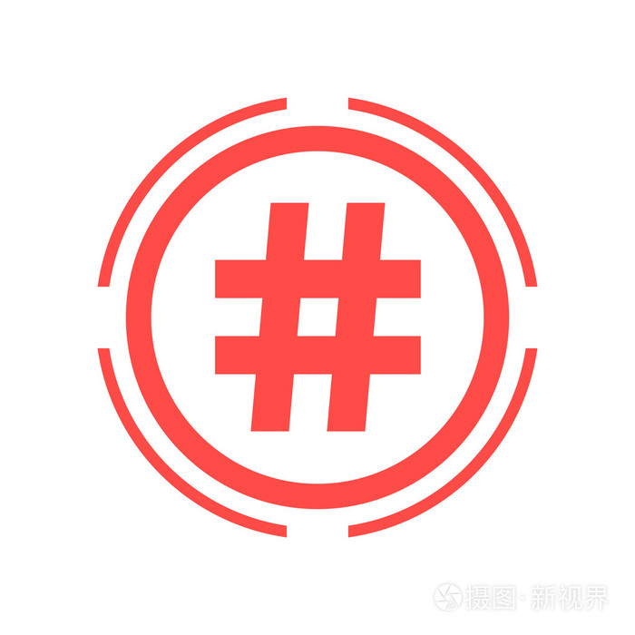 标签图标红双圈