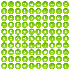 100 饮料图标设置绿色圆圈