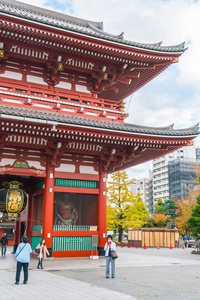 美丽的建筑，在周围浅草区的浅草寺