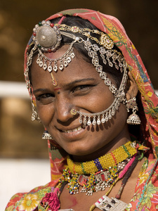 印度拉贾斯坦女子肖像