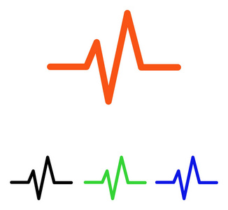 脉冲平面矢量图标