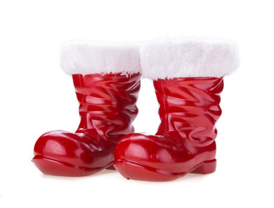 用钱的圣诞老人靴子图片