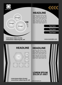 黑色和白色的小册子模板图片