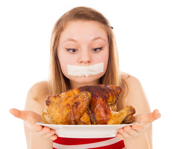 想要首页关于饮食和想要吃肉的小女孩照片