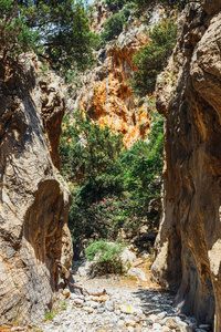 克里察峡谷附近在希腊克里特岛的伊拉克利翁