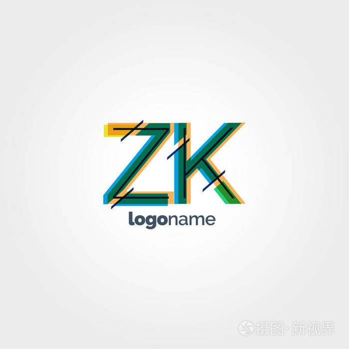 zk连接字母徽标