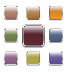 苍白的颜色方块按钮照片