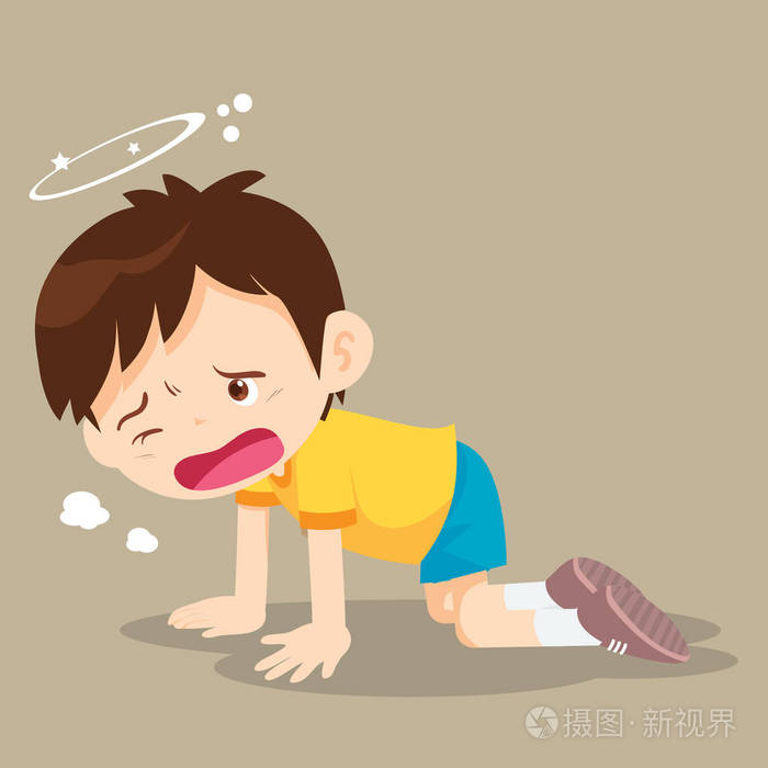 男孩跪下来有头晕