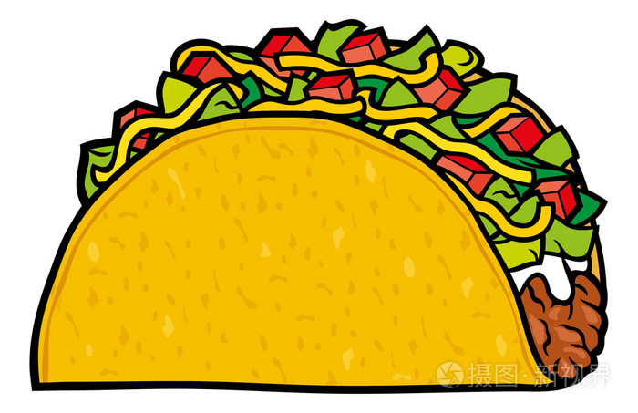 taco-墨西哥食物插画-正版商用图片0v5iyg-摄图新视界
