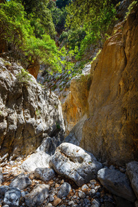 克里察峡谷附近在希腊克里特岛的伊拉克利翁