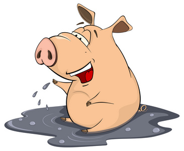 绘画卡通猪图片