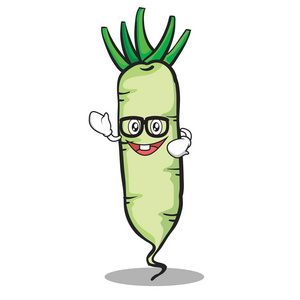 极客的脸白萝卜卡通人物照片