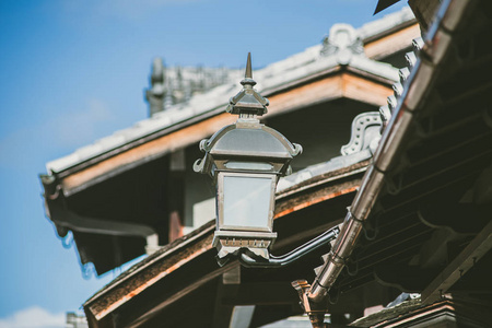 在京都市的复古风格日本复古灯图片