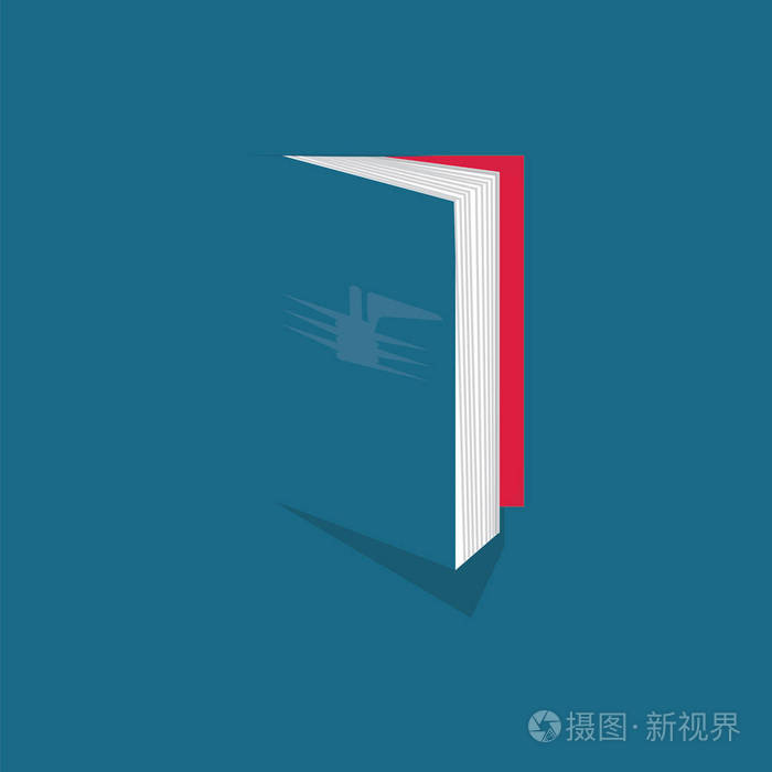 本书标志艺术抽象的图形设计元素分离现代矢量创意蓝色背景