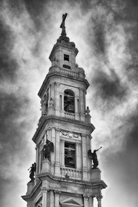 钟楼，玫瑰圣母教堂庞贝意大利