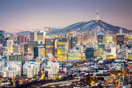 首尔，韩国的天际线