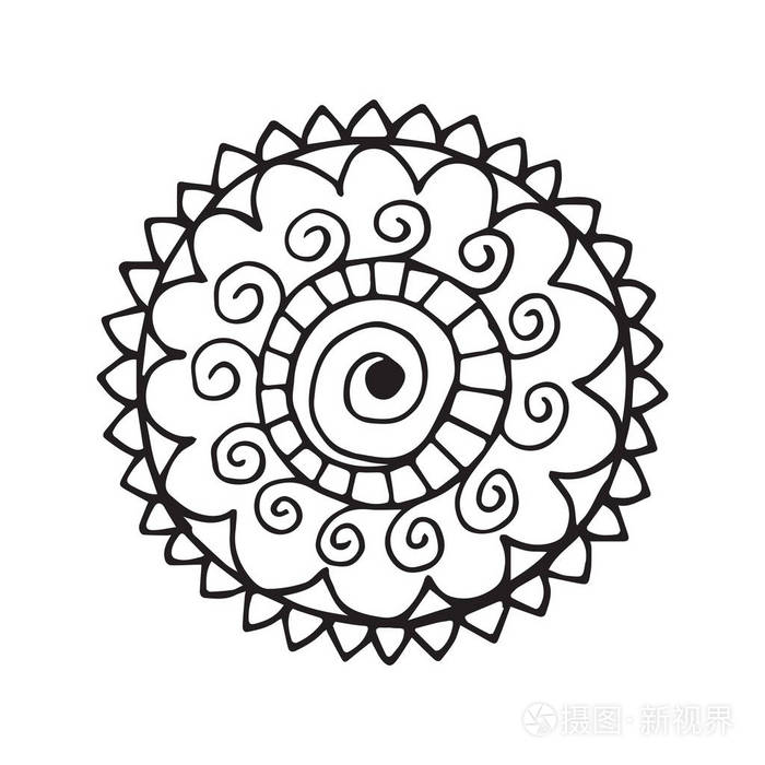 花曼陀罗在手画样式