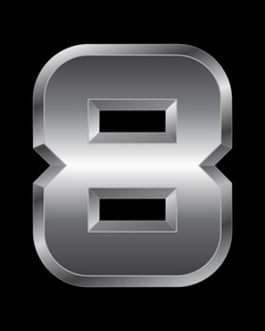 斜切矩形金属字体-8 号照片