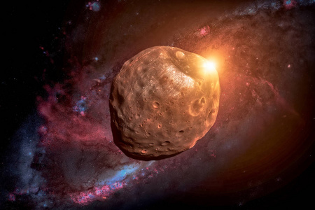 天火火卫一是最大的天然卫星的火星照片