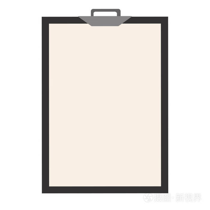 剪贴板和白色张空白的纸矢量图