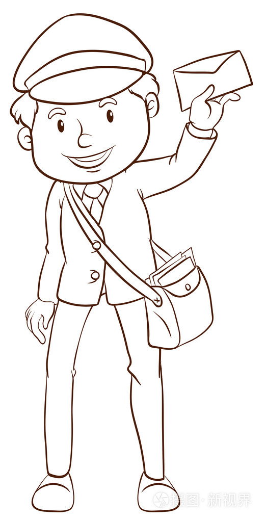 一个简单的画的邮递员