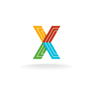 字母 X 技术徽标