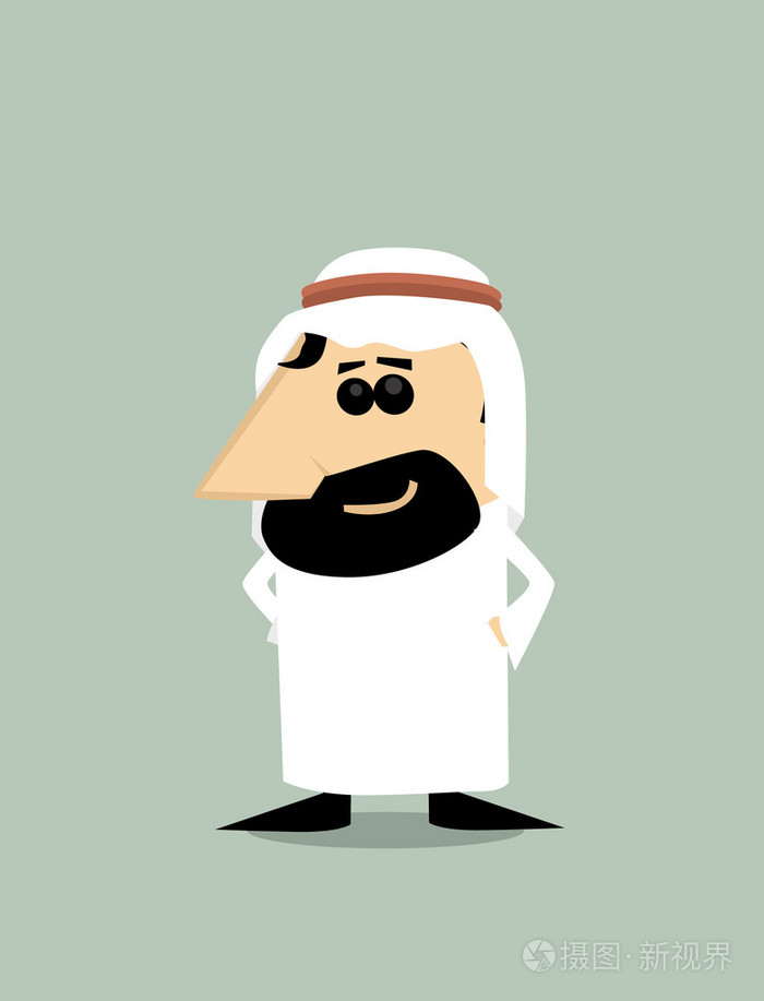 卡通漫画阿拉伯语的人