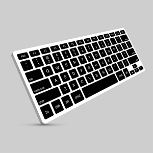 矢量现代计算机键盘背景