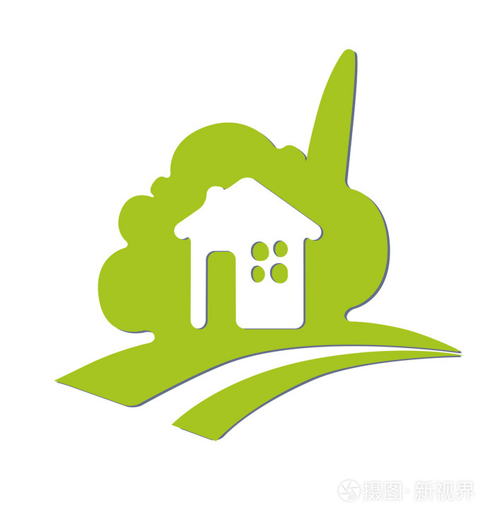 房子的抽象符号.生态房子