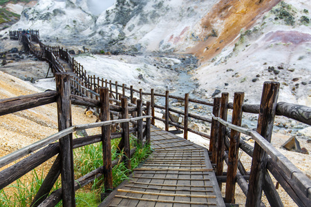 地狱谷地狱谷登别，北海道，日本