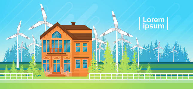 房屋建筑与风涡轮生态房地产能源效率