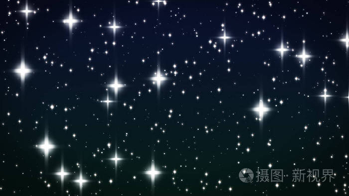 天空中的星星美丽的夜晚闪烁耀斑