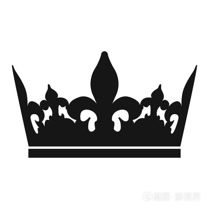 孤立的皇冠剪影