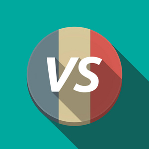 爱词平的图标长长的阴影圆 vs 文本的按钮照片