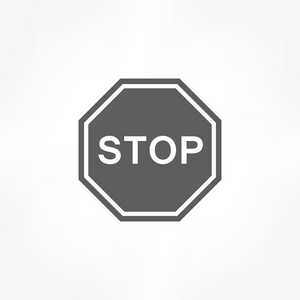 停止交通标志图标